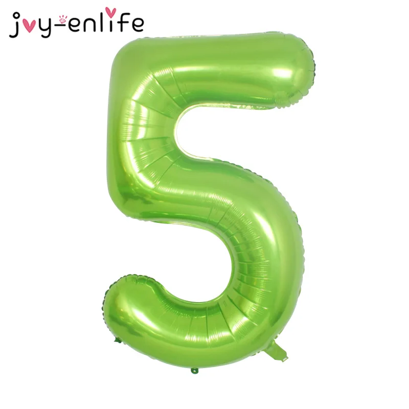 1 шт. 40 дюймов зеленые воздушные шары из фольги в виде цифр гелий Globo Baby Shower с днем рождения Юбилей Свадебные украшения вечерние принадлежности