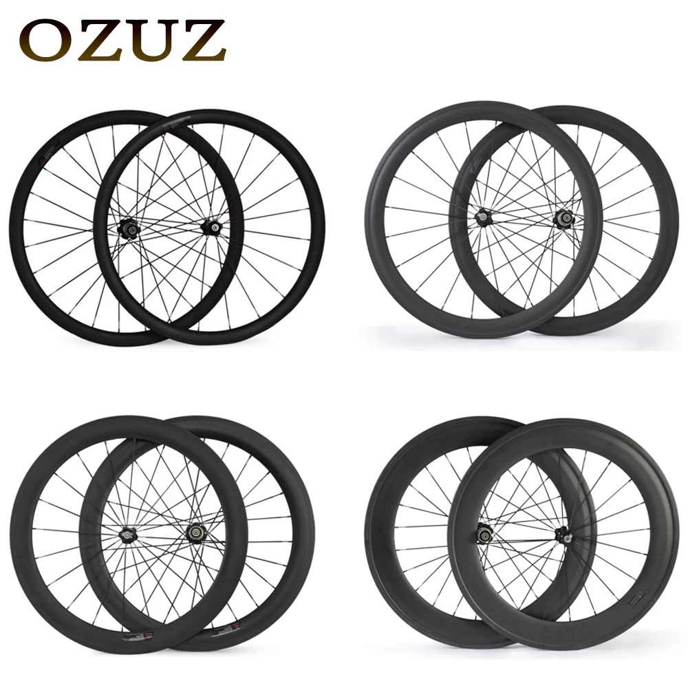 

OZUZ A271V Brake Carbon Wheels 700C 3k Standard Wheels 38 50 88mm Road Carbon Bicycle Wheels Clincher Carbon Fiber Bike Wheelset