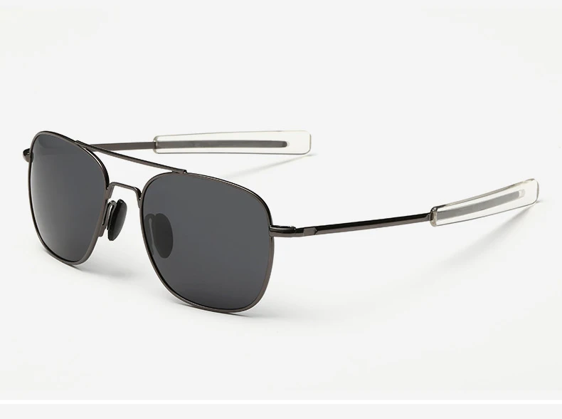 Мужские солнцезащитные очки пилота в стиле милитари, зеркальные очки для вождения, 285, синие брендовые дизайнерские поляризованные солнцезащитные очки - Цвет линз: Gun gray