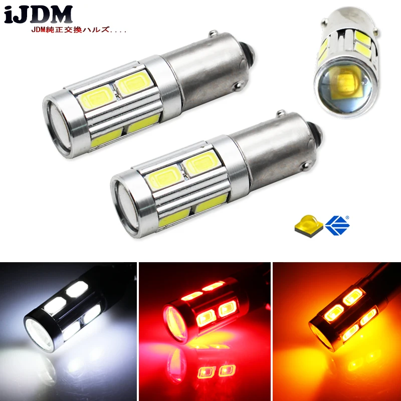 iJDM (4) High Power BAX9S H6W LED Replacement Bulbs For Car Parking Light,Backup Reversing Brake
