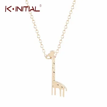 1Pcs Gold Silver Giraffe Necklace Private Collections Various Gold Giraffe Shape Pendant Necklace Choker Necklaces women