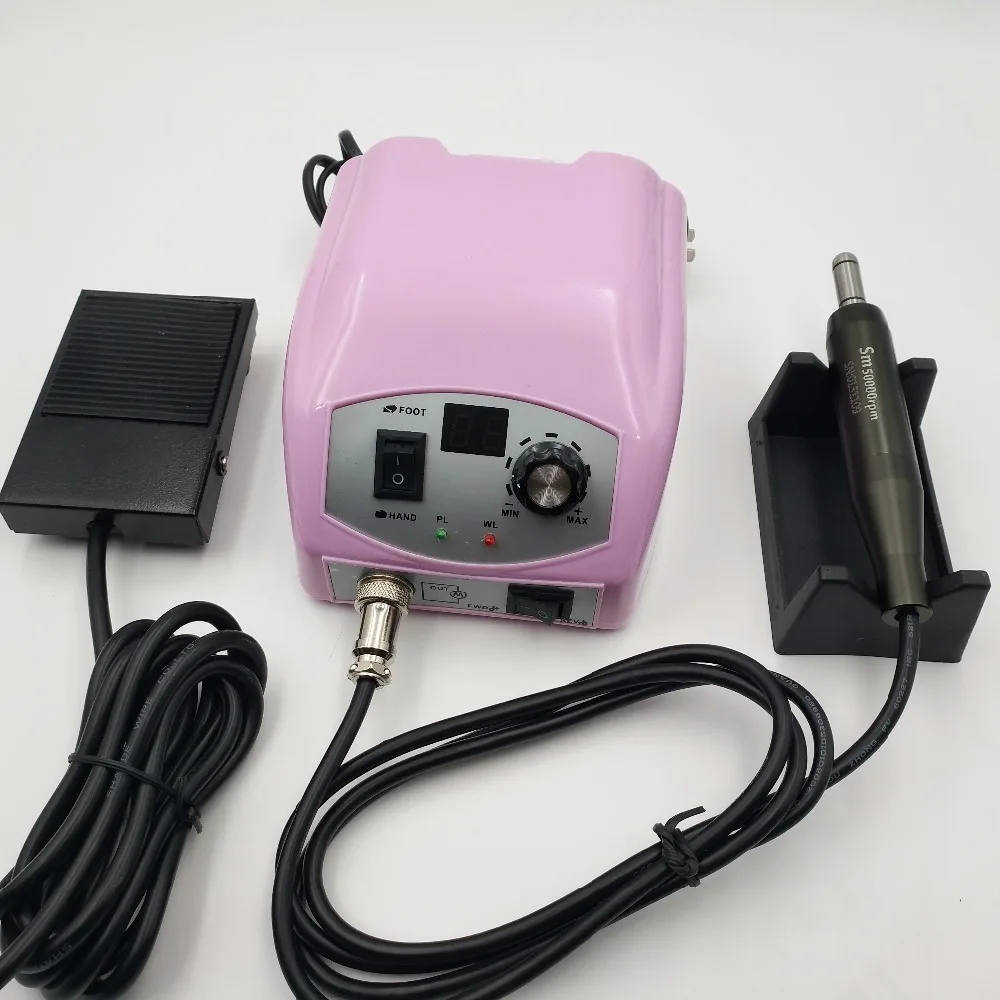 Good Quality 50,000 RPM Non-Carbon Brushless Dental Micromotor nail Pedicure Polishing Unit with E type lab handpiece