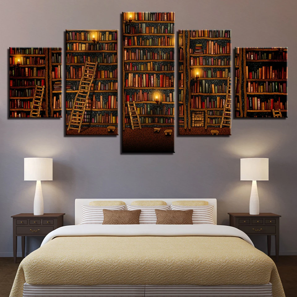 Canvas Prints Pictures Home Wall Art Decor 5 Pieces Fantasy Study