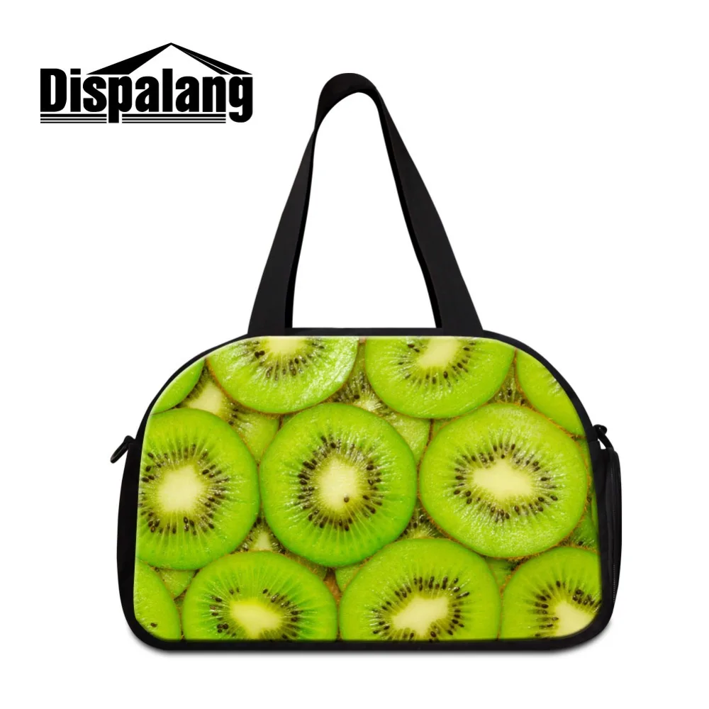 Dispalang tKiwi фрукты 3D печатные персонализированные дорожные сумки для женщин сумка-мессенджер сумка для одежды большой плечо мешок багажа для duffel