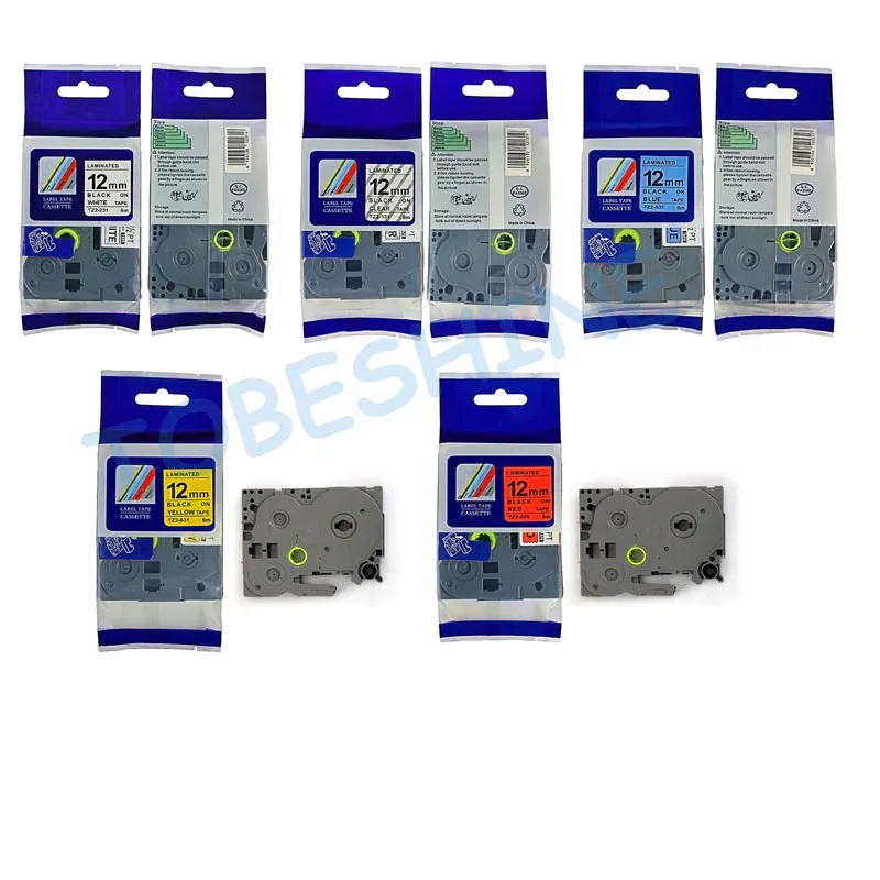 

12mm Multicolor compatible brother label printer Tapes TZ2-131,TZ2-231,TZ2-431.TZ2-531.TZ2-631