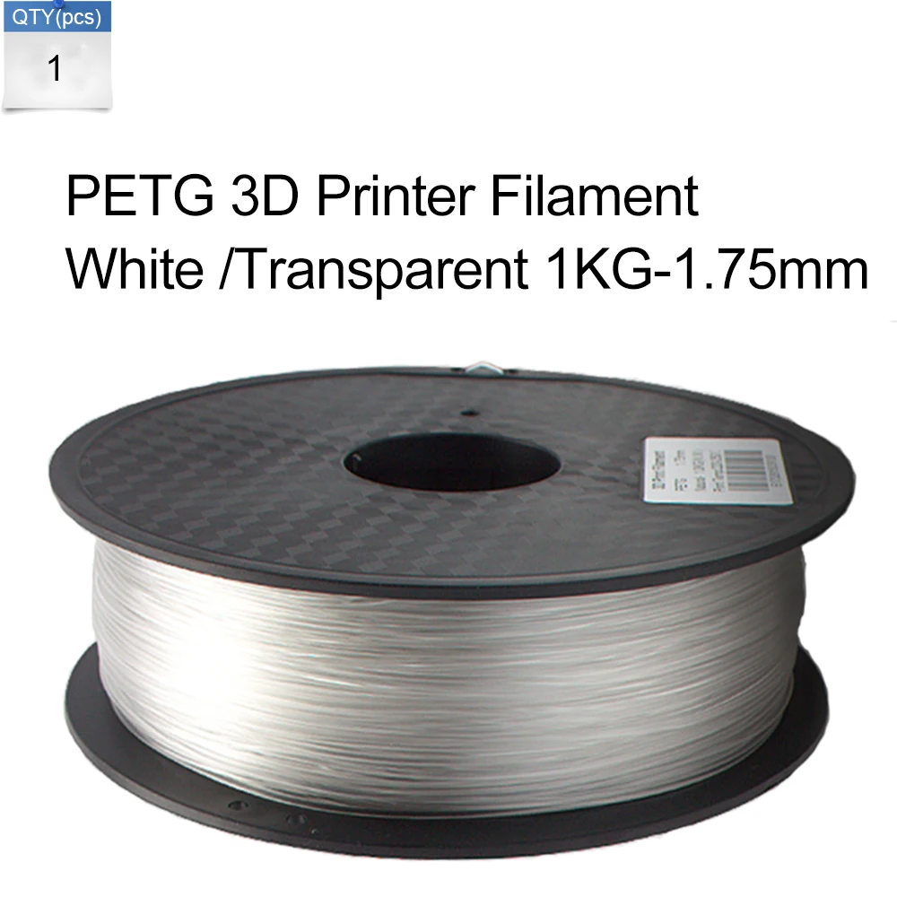 

High Quality Anet White/Transparent Color petg 1kg/roll 1.75mm 3d PETG Filament 3D Printer Material For 3D PEN 3D Printer