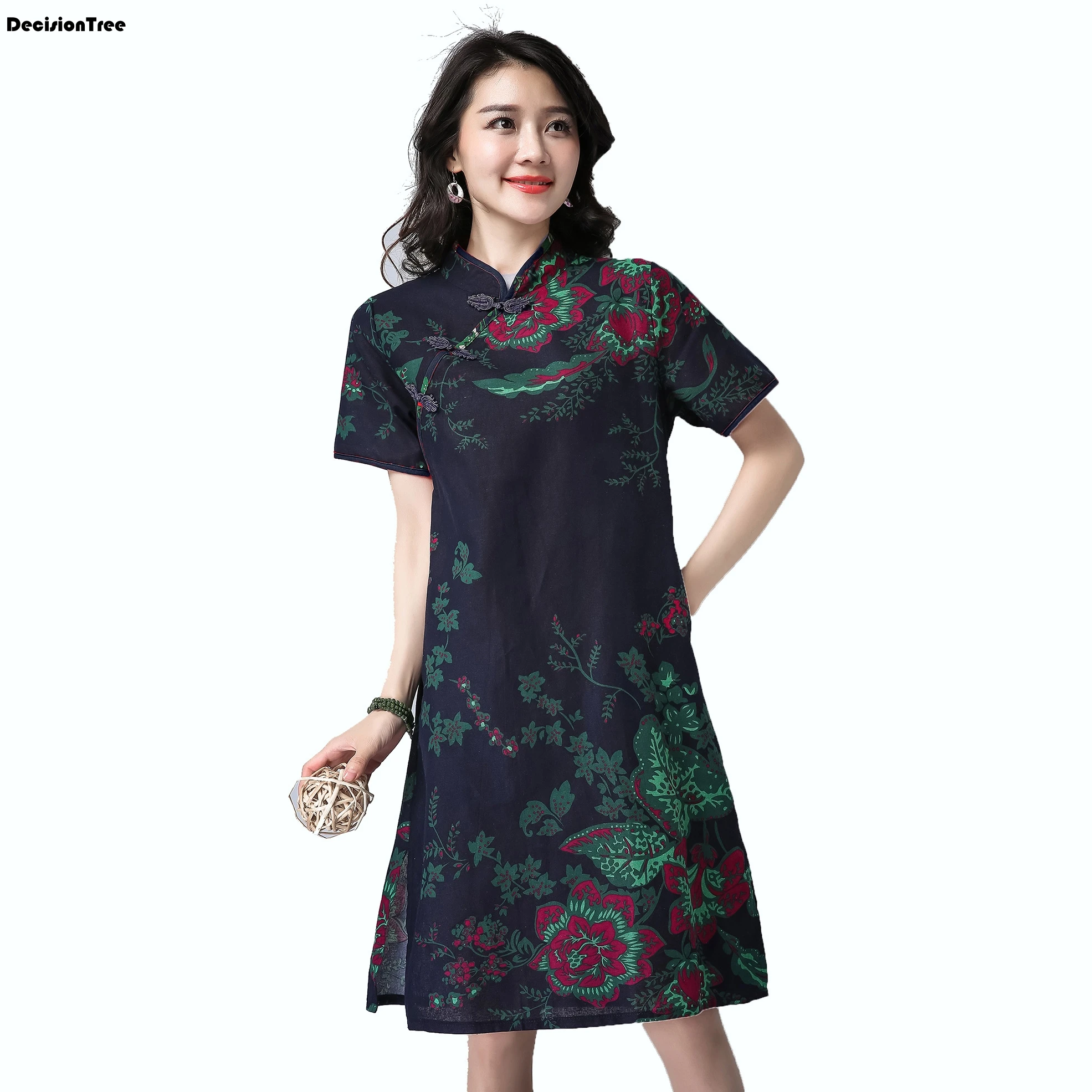 Новинка 2019 года китайское традиционное платье qipao для женщин cheongsam китайский стиль женский короткий рукав китайское восточное платье