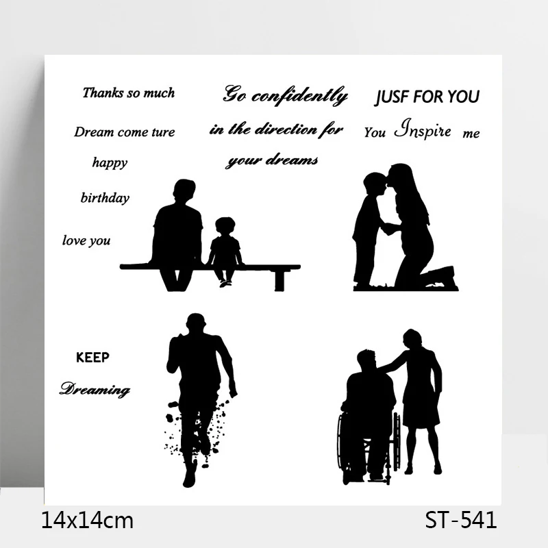 

AZSG Different state of life Clear Stamps For DIY Scrapbooking/Card Making/Album Decorative Silicone Stamp Crafts