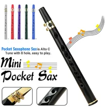 8 отверстий черный LittleSax мини саксофон портативный C Ключ альт саксофон ABS легкий саксофон музыкальные инструменты с сумкой для переноски