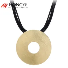 Gros Collier Femme 2018 Multilayer Black Leather Necklace Bib Round Pendant Necklace Women Fashion Charms Jewelry
