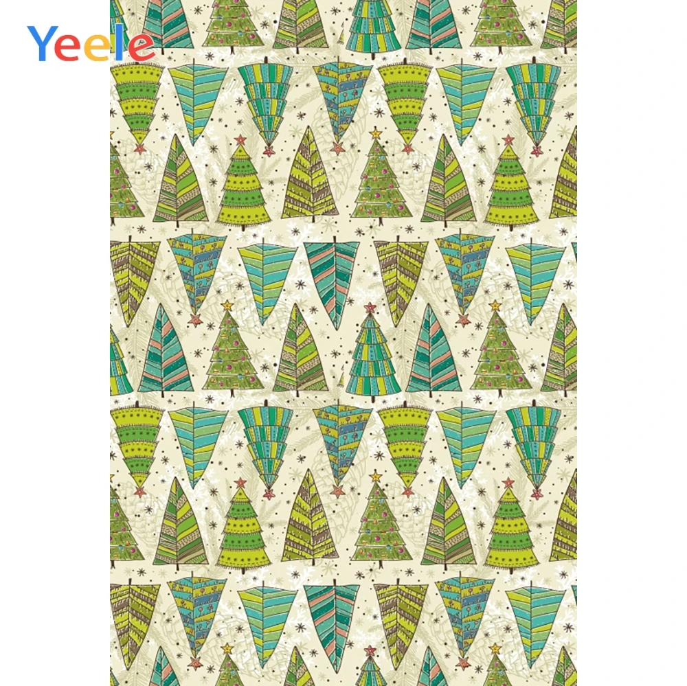 

Yeele Photography Backdrops Cartoon Christmas Trees Pattern Professional Camera Photographic Backgrounds For The Photo Studio