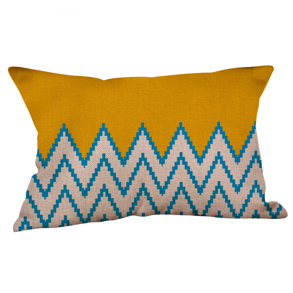 

Gajjar Nordic Geometric Style Linen Cushion Cover Decorative Pillows Arrow Rectangular Waist Pillow Case Sofa Cushion Cover 402Z