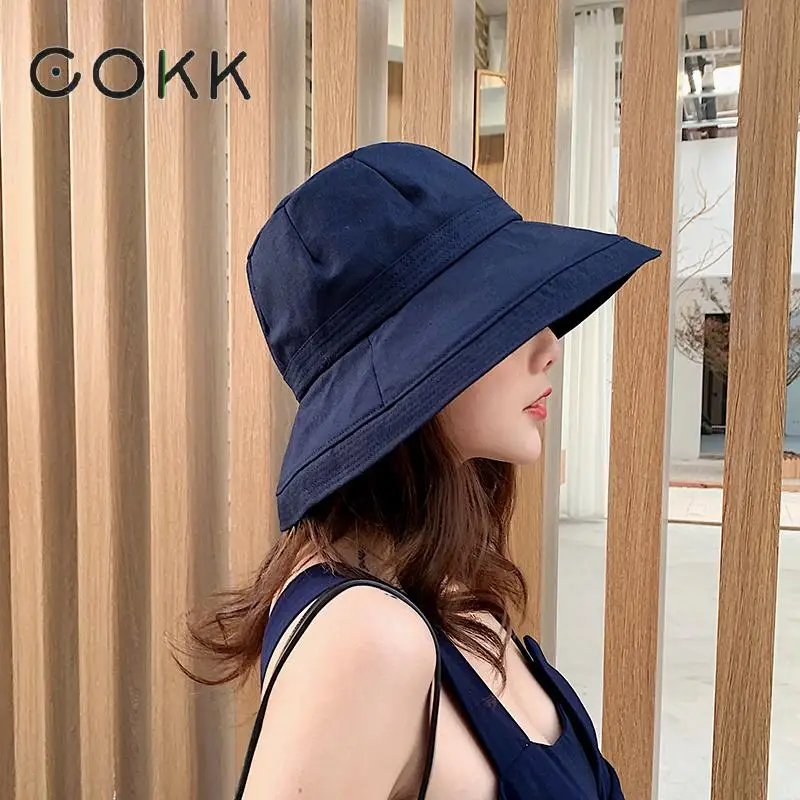 COKK قبعة بحافة امرأة قبعات صيفية للنساء واقية من الشمس الشمس الكورية نمط بنما كاب قبعة صيد عطلة قبعة للشاطئ 2019 جديد COKK قبعة بحافة امرأة قبعات صيفية للنساء واقية من الشمس الشمس الكورية نمط بنما كاب قبعة صيد عطلة قبعة للشاطئ 2019 جديد