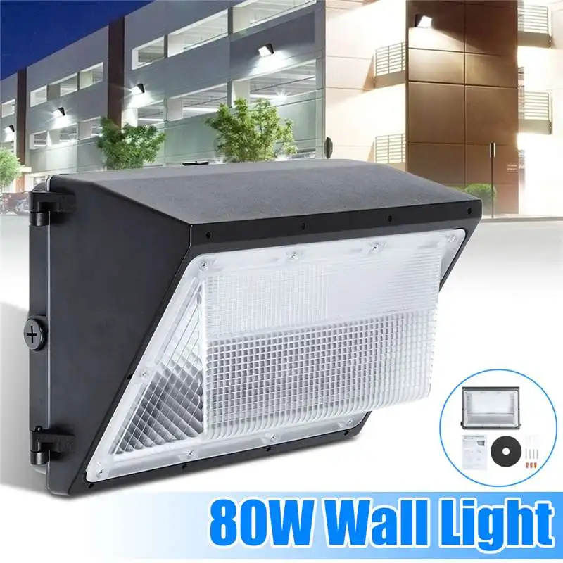 

LED Wall Pack Lighting 80W Outdoor Security Lamp Lighting for Commercial Pathway With PC Cover 120V-277V