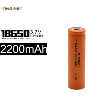 

KingWei 100pcs/lot Capacity 2200mah 18650 3.7V Rechargeable Li-ion Battery for Led Flashlight Headlight Toys Battery Litio