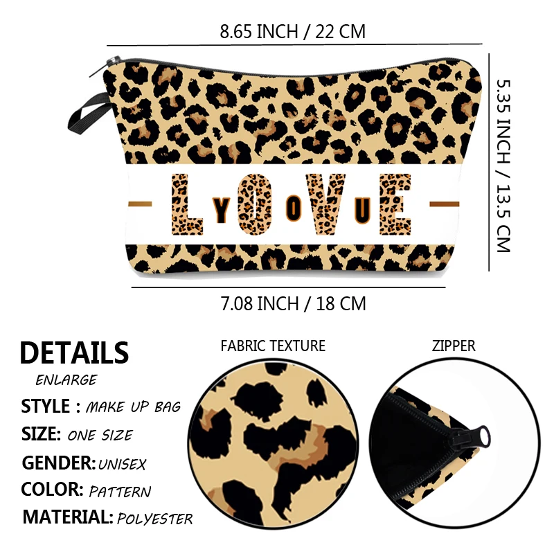 Jom Tokoy водостойкая косметичка с леопардовым принтом, косметичка, органайзер, сумка, Женская многофункциональная косметичка hzb971