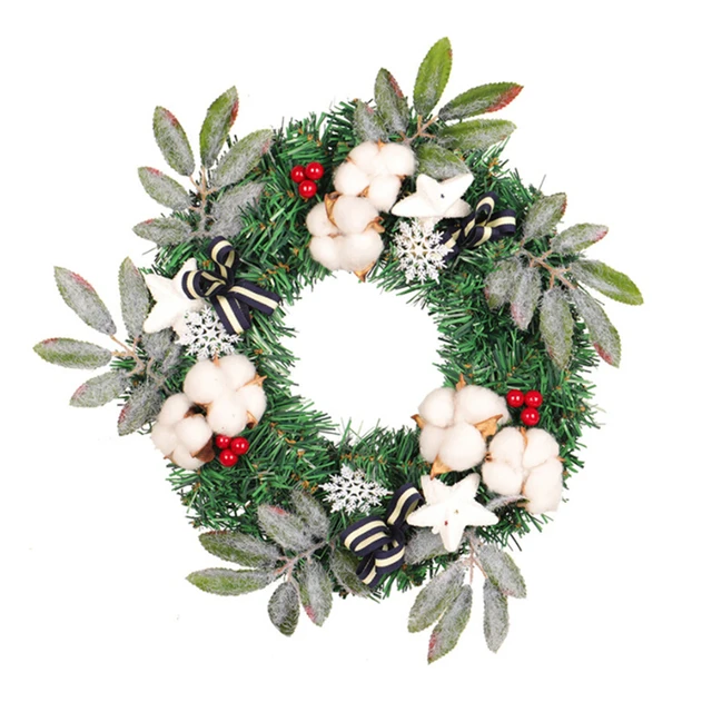 Christmas Wreath Creative Pinecone Snow Decoration For Christmas Wreath Creative Pinecone Snow Decoration For Home Outdoor Door Window 35cm