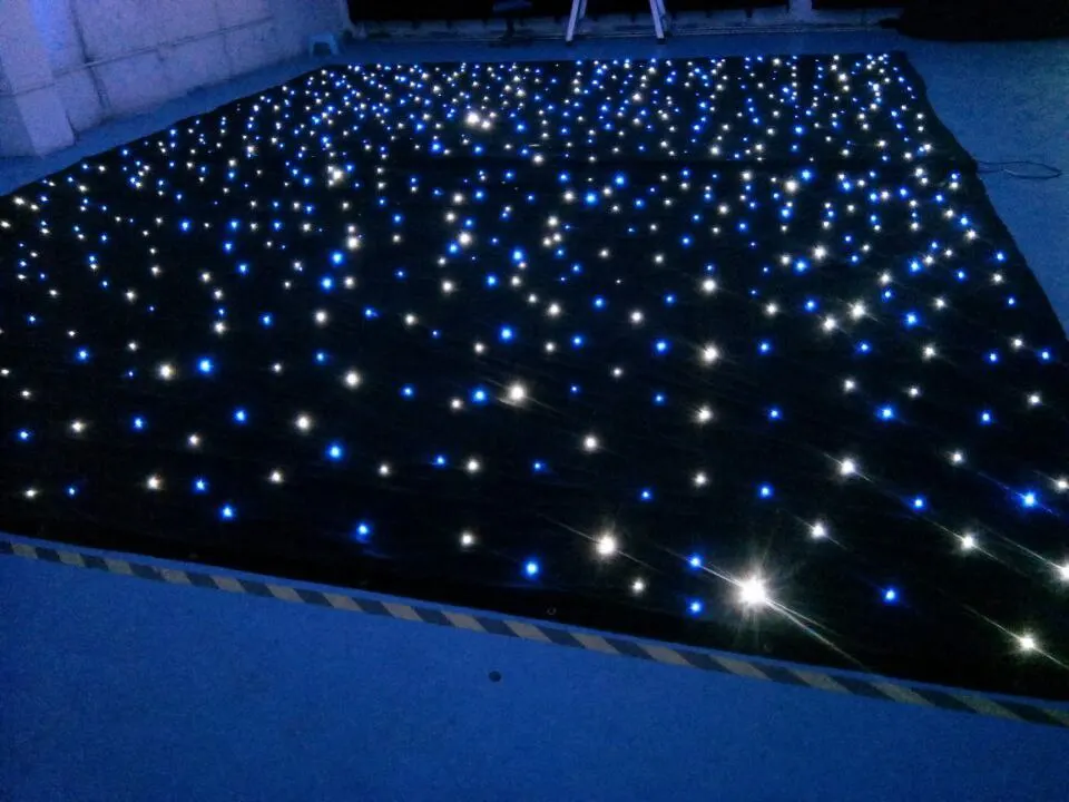 

Free shipping BW color 4x6m New LED Cloth star light cheap LED Star Curtain in China