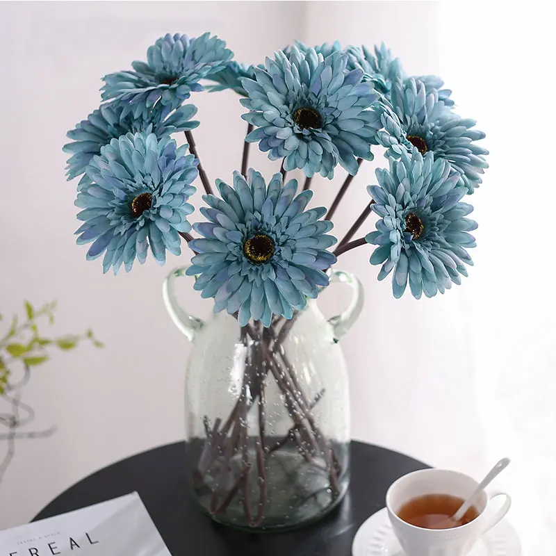 

18pcs/Bouquet High 18.9 inch Gerbera Silk Flower for Home Decor Plantas Artificiais flores artificiales para decoracion hogar