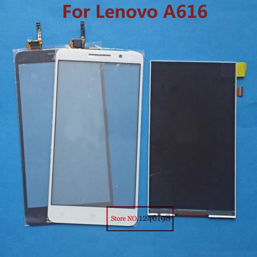 

High Quality Black White Touch Screen Digitizer + LCD Display For Lenovo A616 Phone Sensor Panel Replacement Parts