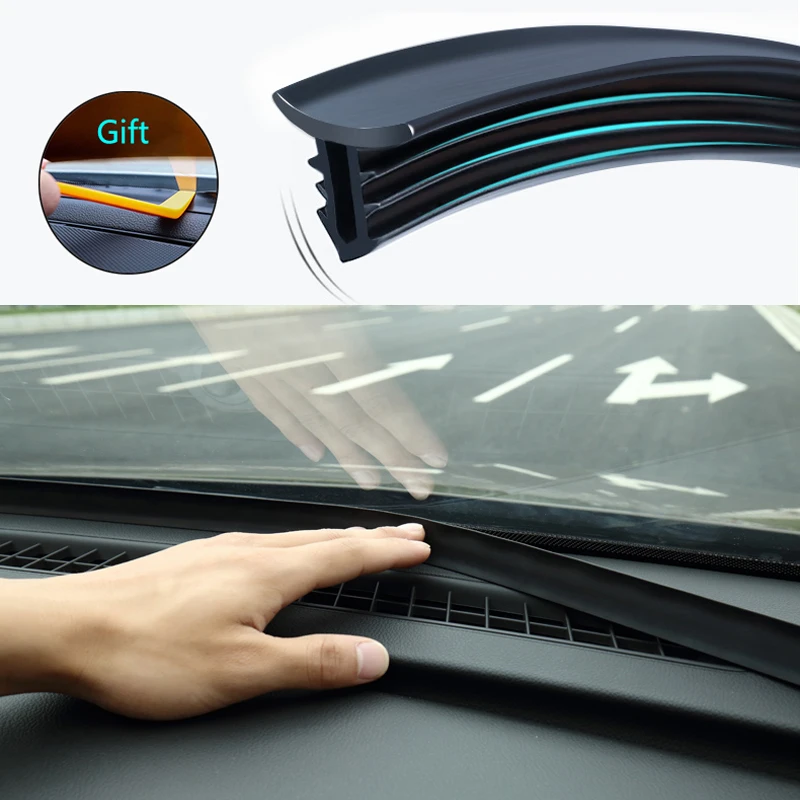 

1.6m Car Dashboard Sealing Strips Styling Sticker For Mitsubishi Asx Lancer 10 Outlander Pajero Sport 9 L200 Colt Galant Grandis