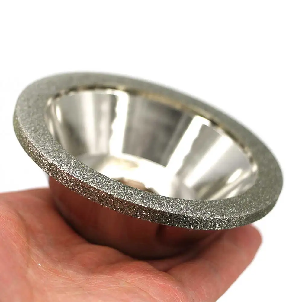 12A2 Electroplated bowl shape diamond grinding wheel for tungsten carbide D100*T32*H20*W10*X3 grit 80# C021201
