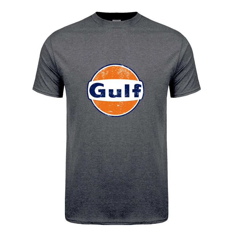 Летние футболки с принтом «масло в заливе»; Модная хлопковая футболка с короткими рукавами и круглым вырезом и логотипом «Залив»