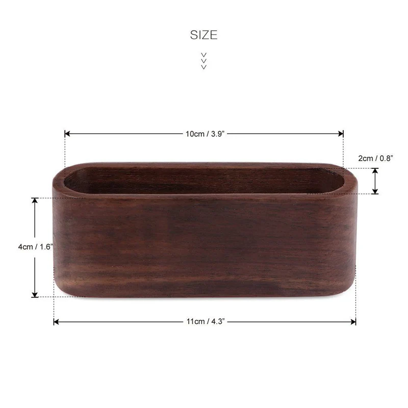 

Waterproof Bank Card Holder Wooden Business ID Name Organizer ID Card Case Storage Box Case For Desk Desktop Countertop 2 styles