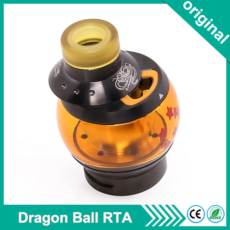 

Original Fumytech Dragon Ball RTA Tank 5.5ml POM drip tip E-cigarette rebuildable atomizer with DIY coil cotton Dragon Ball V2
