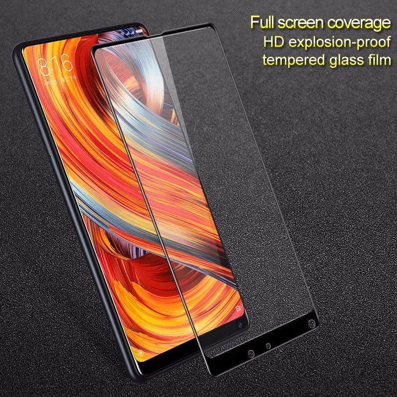 IMAK Защита экрана для Xiaomi mi Mix 2 mi X 2S стекло полное покрытие 9H закаленное стекло для Xiaomi mi Mix 2 2S - Цвет: Black