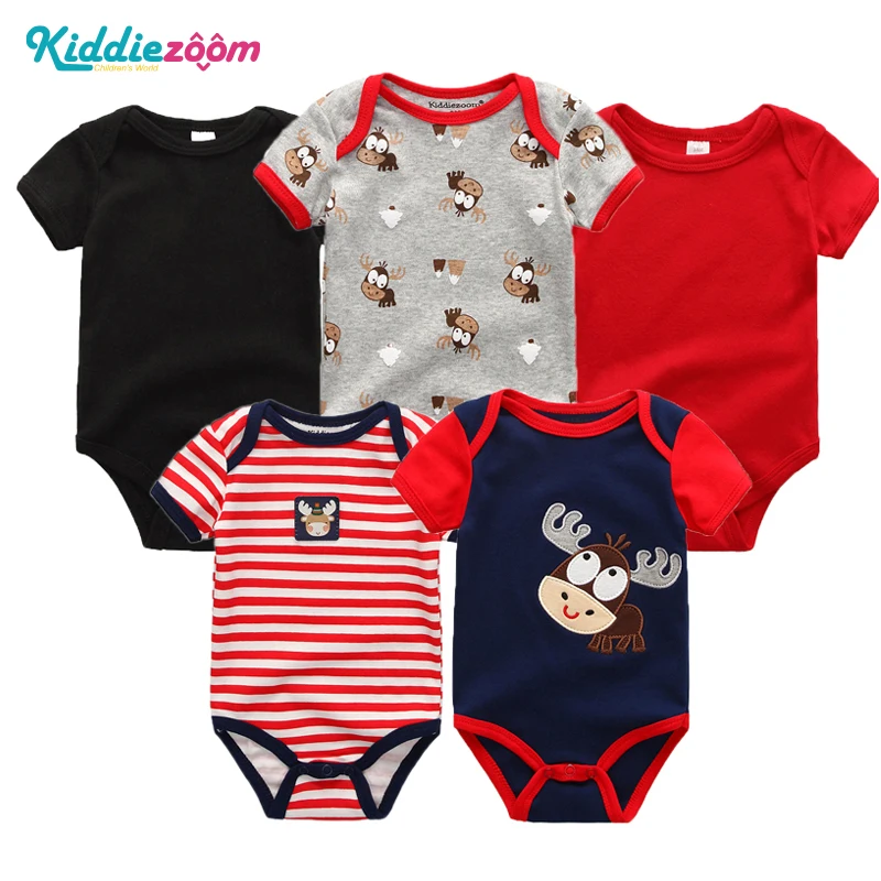 

Baby Rompers Boys Playsuits Clothes Striped 5PCS/Set Newborn Unisex Roupas de bebe Jumpsuit Infant Body Romper Clothing 0-12M