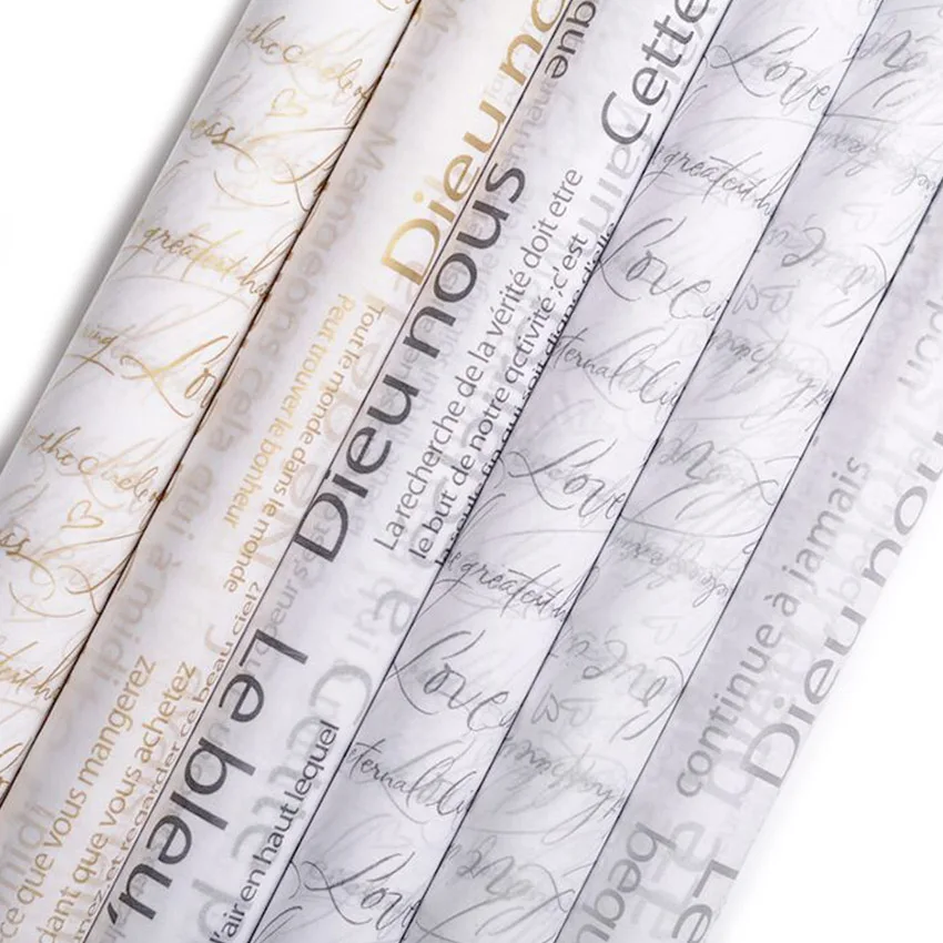 

50pcs/lot 75x50cm Flower Wrapping Paper DIY Book Gift Tissue Wrap Papers for Festival Florist Wedding Party Decor