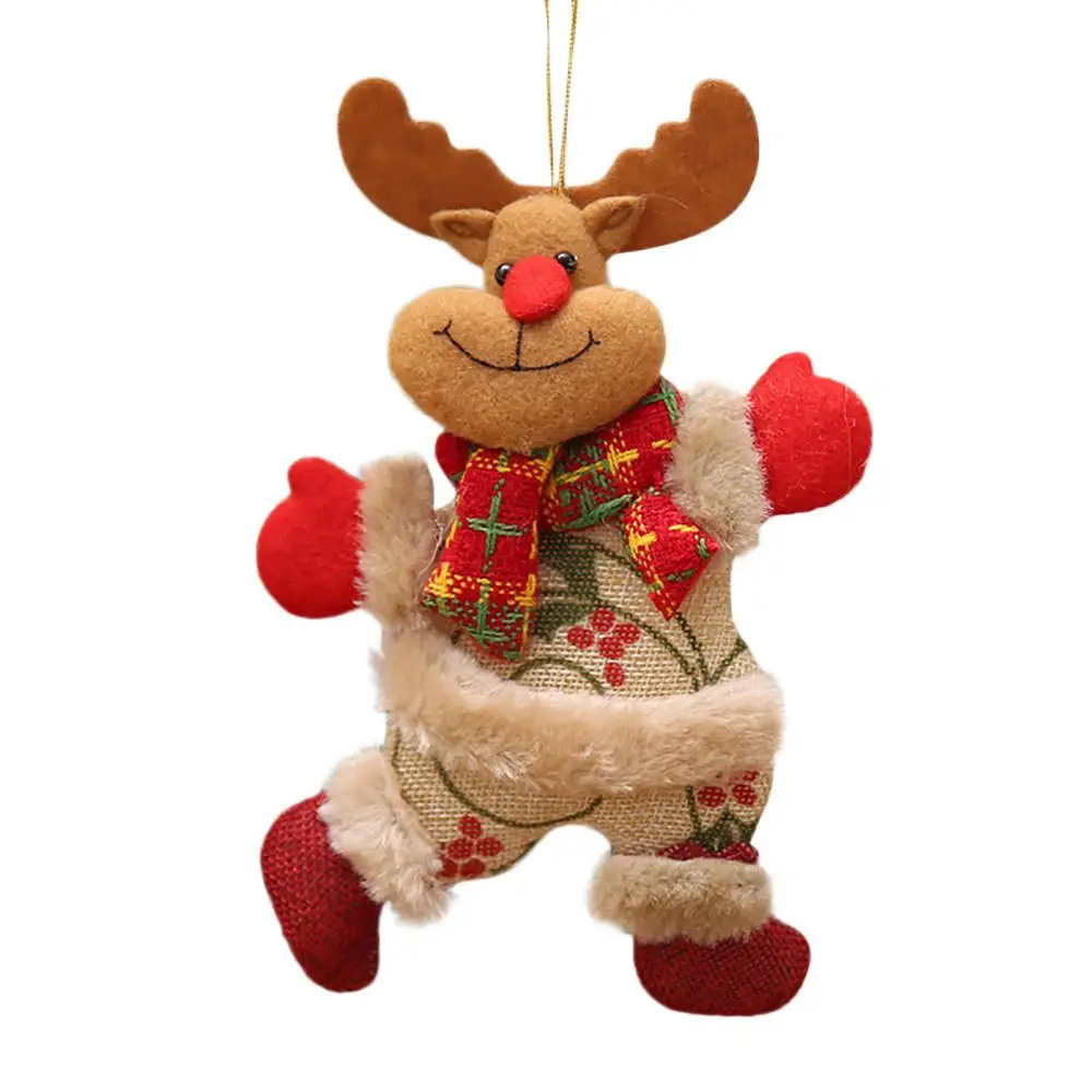Прекрасный Санта Клаус снеговик олень Рождественский украшение для рождественнской елки кулон подарок украшения для дома D1 - Цвет: C