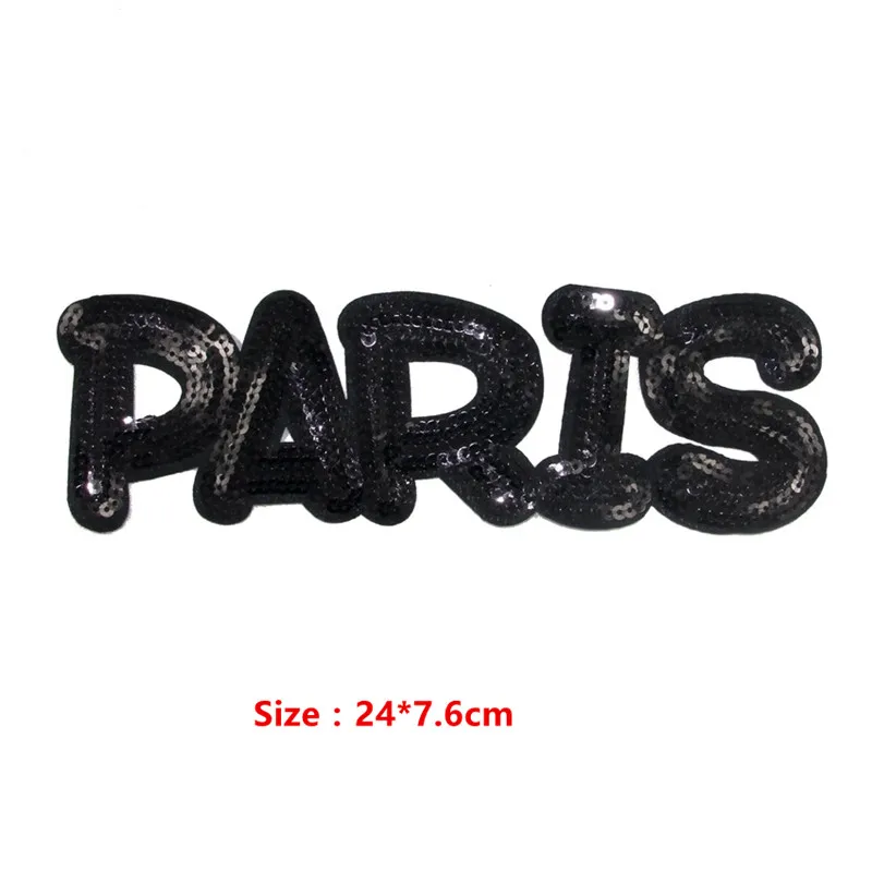 Free Shipping 5PC brand logo patches PARIS Letter ...