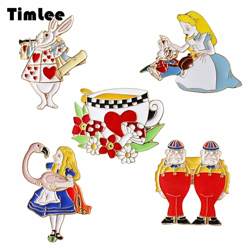 

Timlee X084 Free shipping Cartoon Lovely Delicate Animal Rabbit Heart Girl Flower Brooch Pins,Fashion Jewelry Wholesale