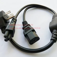 2 в 1: на плоской подошве(Национальная ассоциация владельцев электротехнических 5-15 P разъем IEC 320 C13 C5 Y сплиттер Мощность шнур/кабель около 50 см/ 6 штук в партии