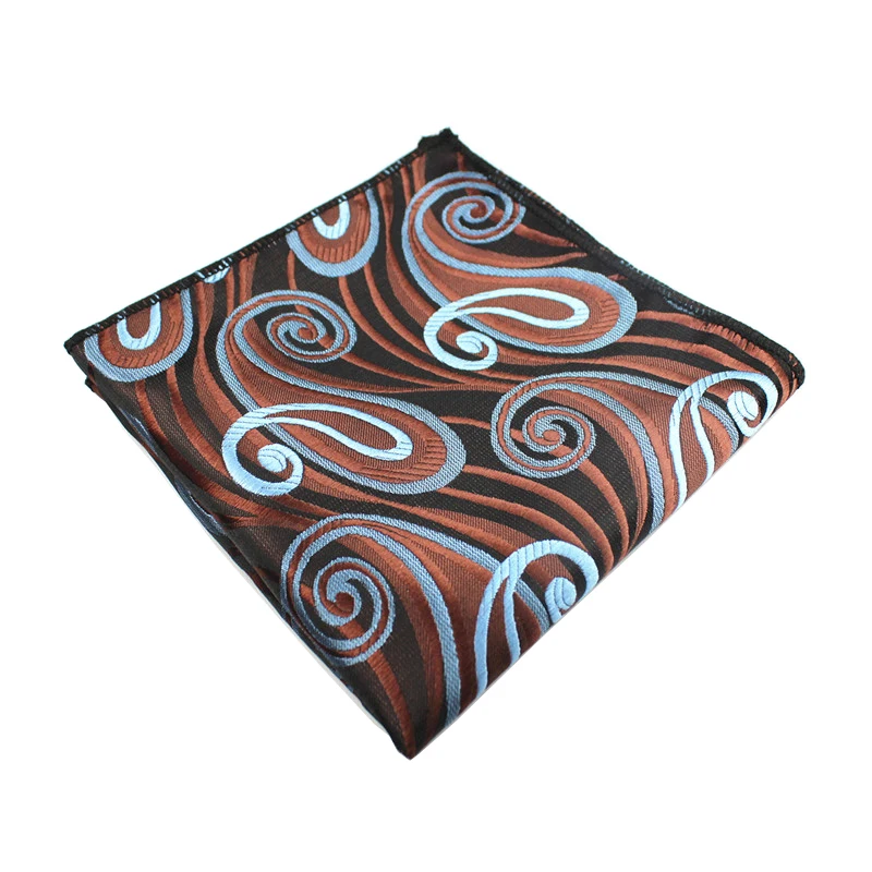 Men Silk Handkerchief Plaid Floral Pattern Pocket Handkerchief