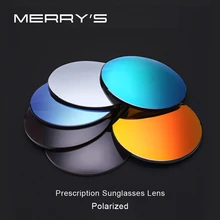 MERRYS polarizado de la serie 1,56 de 1,61 de 1,67 receta CR-39 resina gafas lentes asféricas miopía gafas de sol revestimiento de la lente UV400