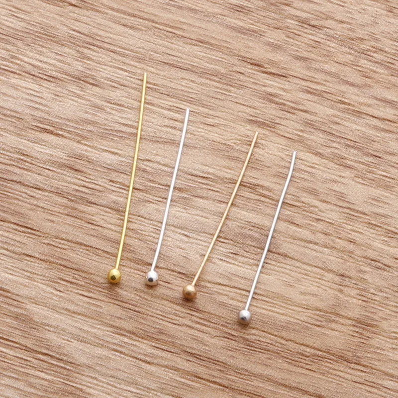 

Hot Sale Ball Head Pins Multi Size 0.5x25mm/0.5*20mm 500pcs Copper Silver/Rhodium/KC Gold/Gold Plated For DIY Jewelry Findings