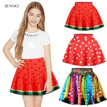Summer Girls Skirt Dot Children's Skirt Print Fluffy Skirt For Kids Teenager Princess Skirt Party Dance Skirts 6-12years