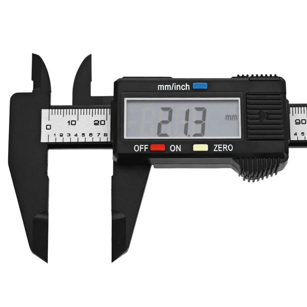 150 мм электронный цифровой штангенциркуль 6 дюймов цифровая линейка из углеродного волокна штангенциркуль Калибр микрометр измерительный инструмент
