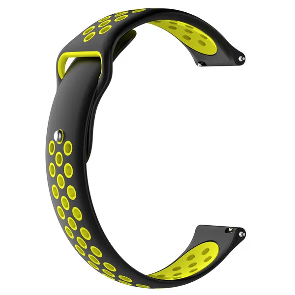 Silicone Watchband Strap for Xiaomi Huami Amazfit GTR 47mm Bracelet Band for Amazfit Pace/Stratos 2 2S Smart Watch Sport Correa - Цвет: Black yellow