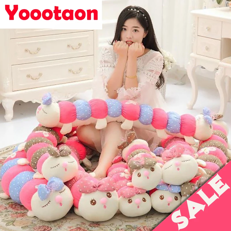 

Colorful Caterpillar stuffed toy BIG SIZE 60CM 110CM Caterpillars Millennium Bug Doll Plush Toy Baby Toys