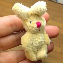 Кукольный домик Миниатюрный 1:12 игрушка желтый плюшевый кролик длина 6,5 см SPO639