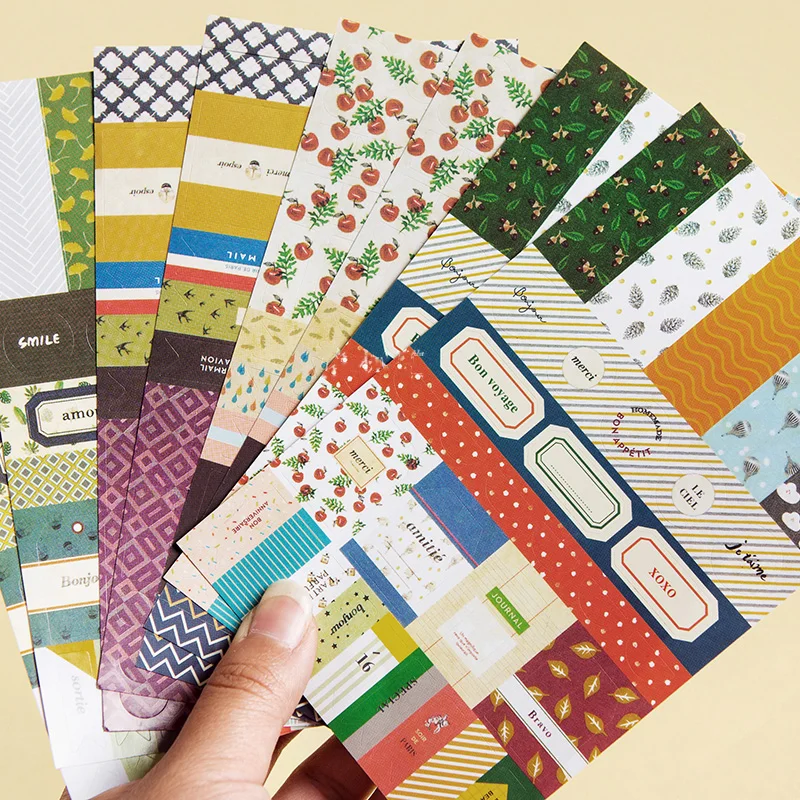 (8 sheets/lot) Vintage Romantic Flower Stickers Paper Stationery Sticker Scrapbooking Sticker