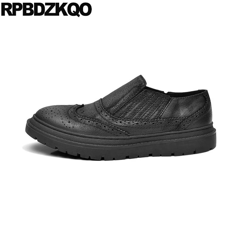 Классические итальянские брендовые криперы Wingtip белые весенне-осенние мужские