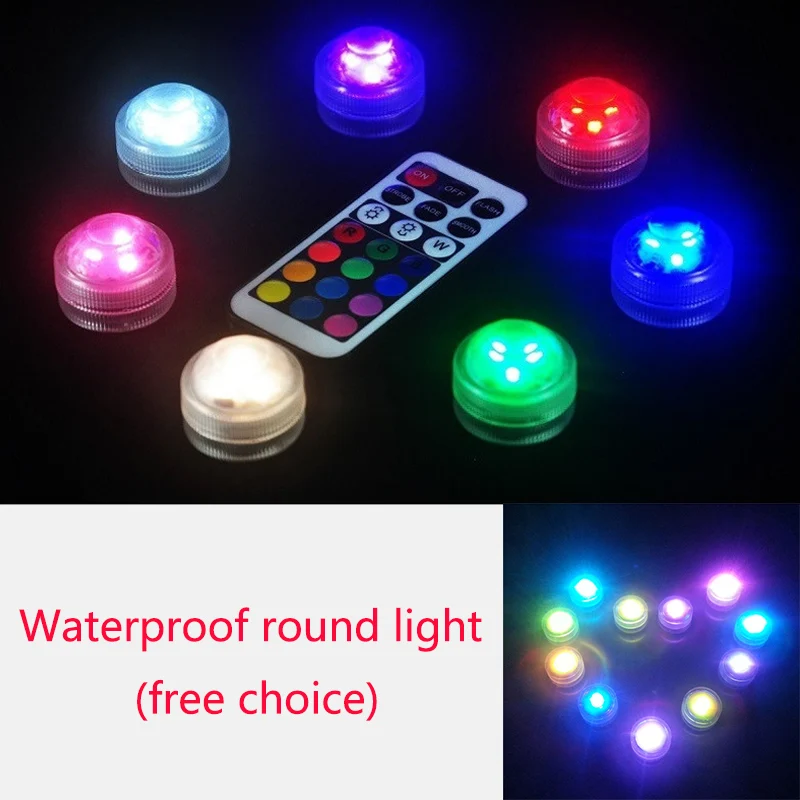 

LED color candle light waterproof diving lights holiday decoration lights 1.5V with remote control colorful 8.13