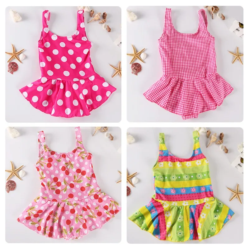 

Baby Girl One Piece Swimsuit Floral Print Swimwear Dress Sunsuit Summer Beachwear Outfit