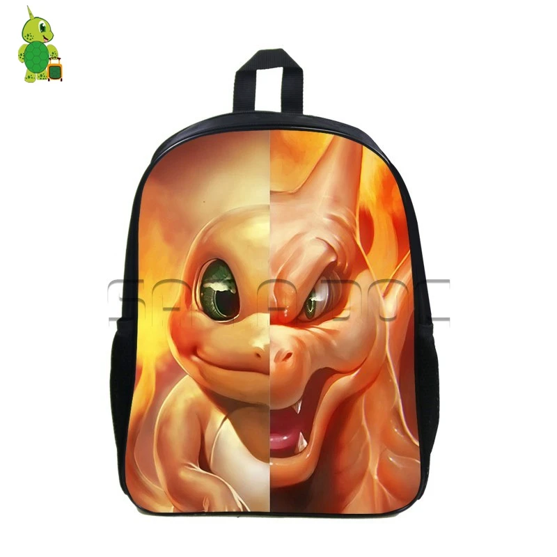 Pokemon Charmander Charizard Split Backpack for Teenagers Kids School
