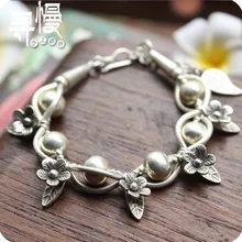 Мозаика Бодхи эксклюзивныq дизайн Тайский Серебряный s925 серебро браслет с тайский серебряный ручной строка женского характера